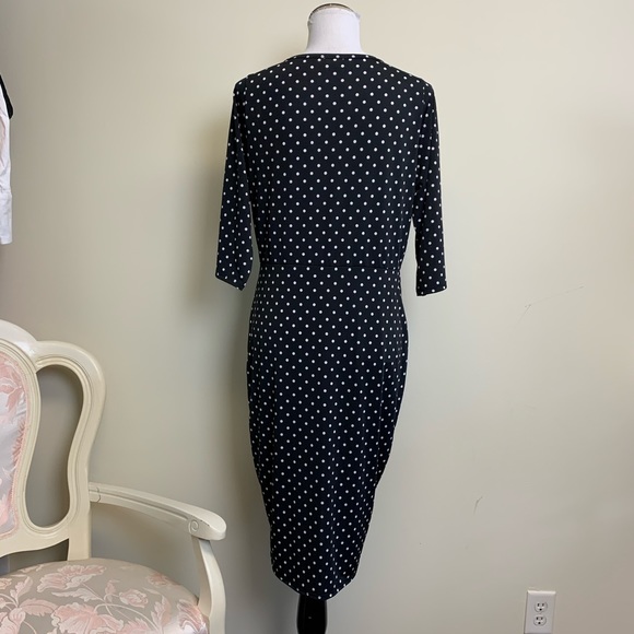 Crossover V-Neck bodice with a faux wrap skirt 1XL - Picture 3 of 13